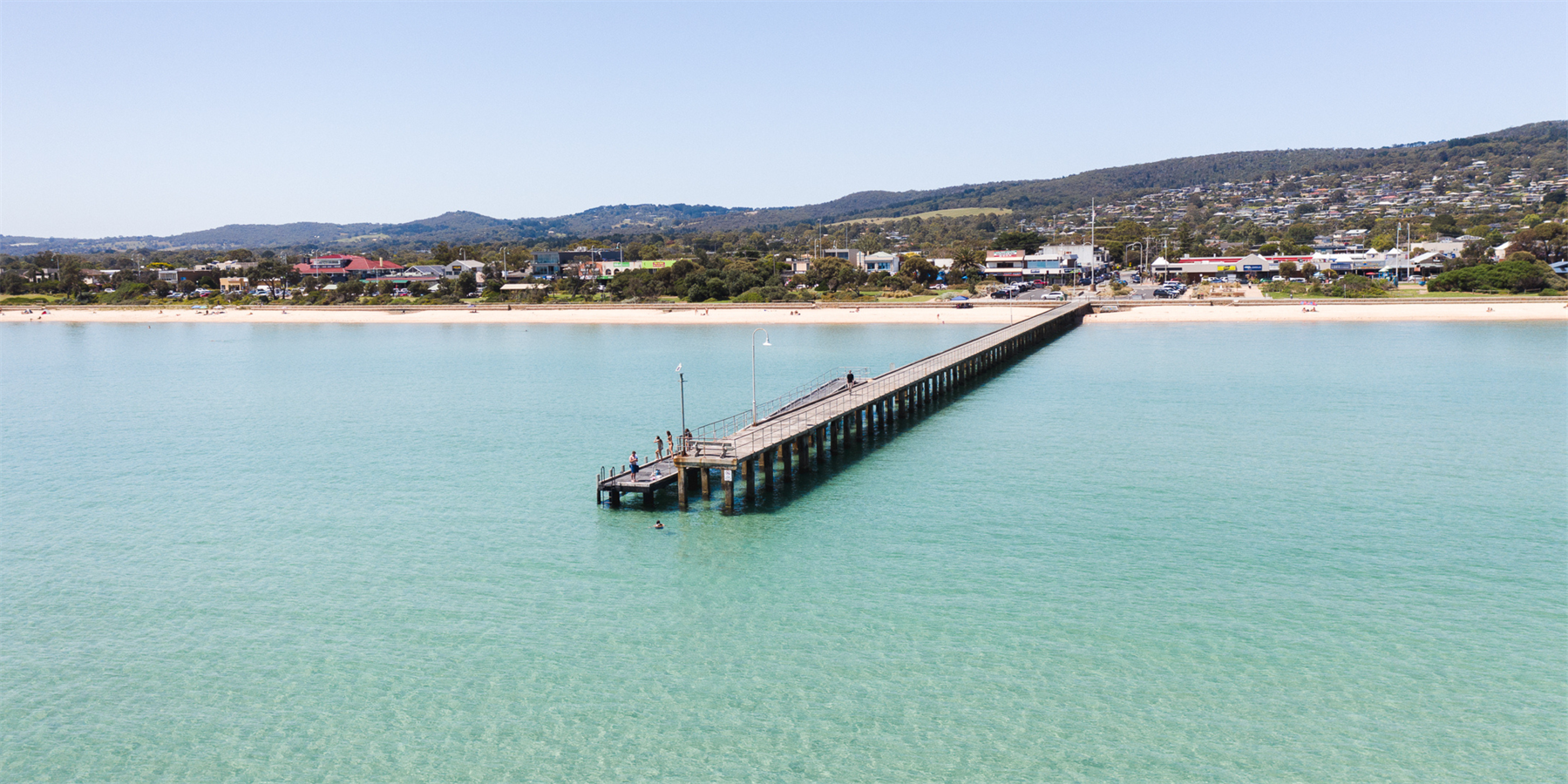 dromana pier, dromana, beach, summer, morington peninsula